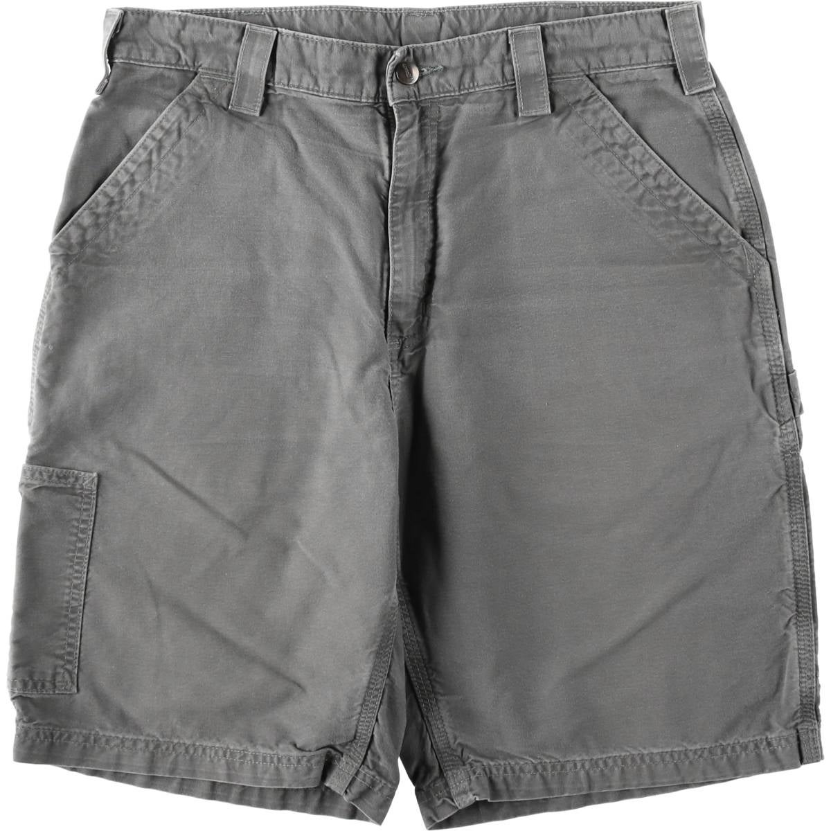 Carhartt ダック ペインター ショートパンツ グレー USA製 W34 古着 カーハート Carhartt ORIGINAL FIT ダック地ペインターショーツ