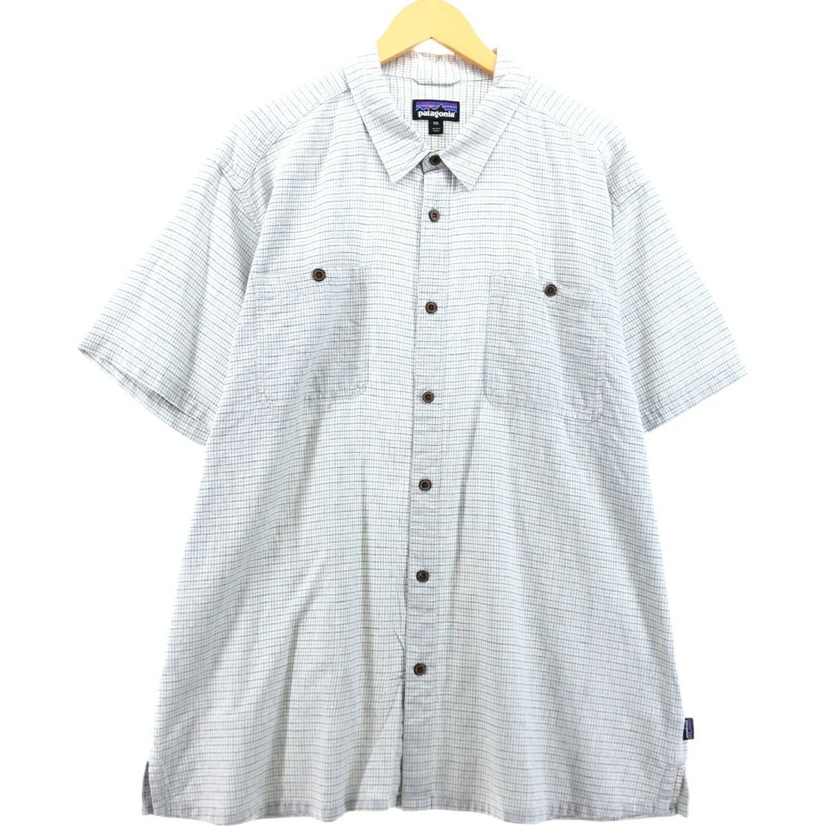 古着 パタゴニア Patagonia チェック柄 半袖 ボックスシャツ