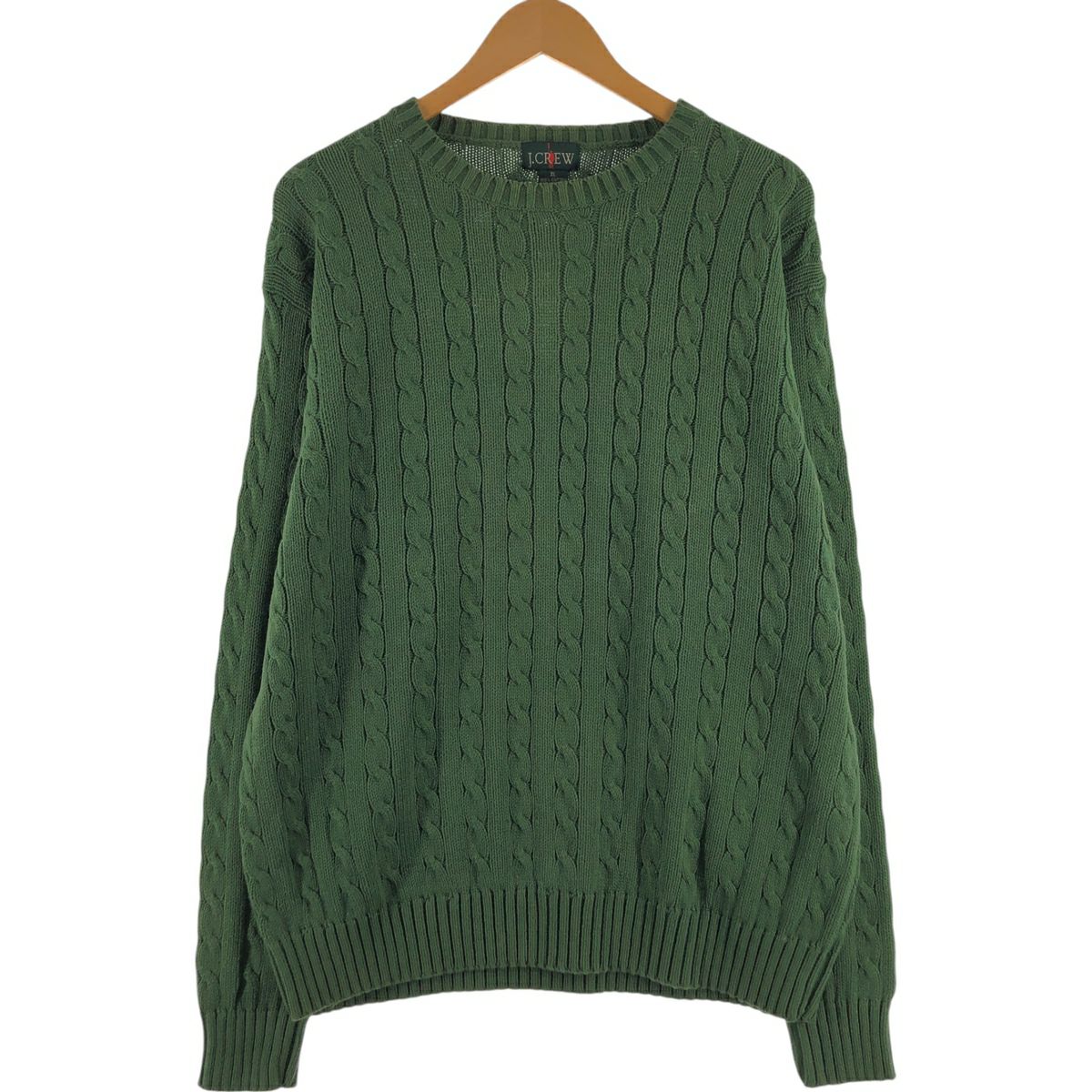 古着 90年代 ジェイクルー J.Crew ケーブル編み コットンニット