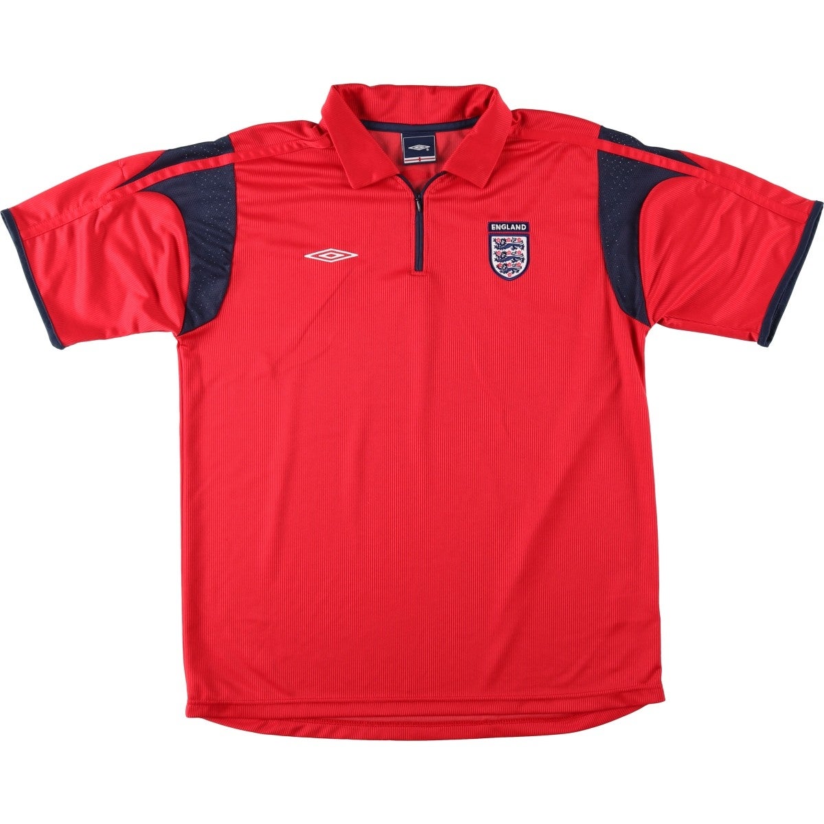 古着 アンブロ UMBRO イングランド代表 襟付き ハーフジップ サッカー