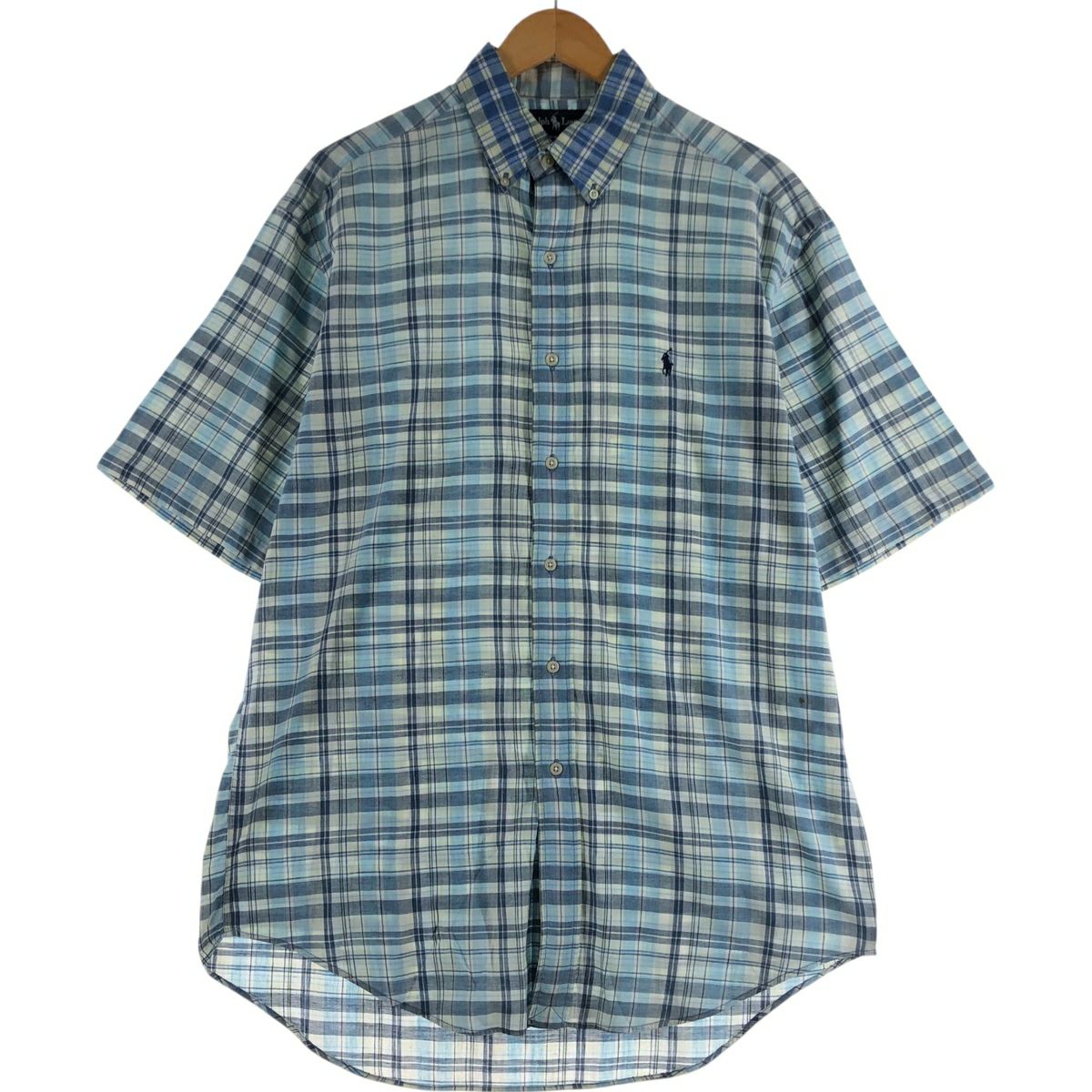 古着 ラルフローレン Ralph Lauren BLAKE 半袖 ボタンダウン チェック