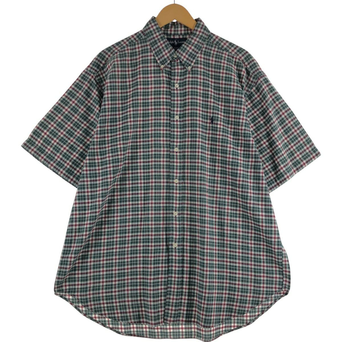 古着 ラルフローレン Ralph Lauren BLAKE 半袖 ボタンダウン チェック