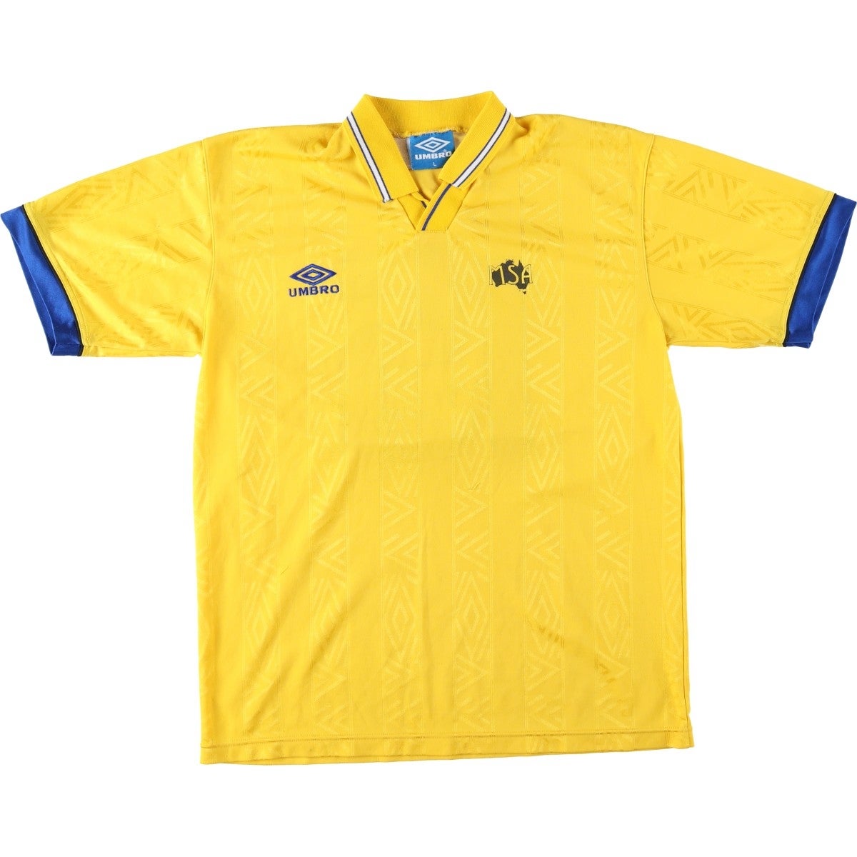 アンブロ　シャツ　ユニフォーム　ビンテージ 古着 90年代 アンブロ UMBRO ストライプ柄 サッカーユニフォーム