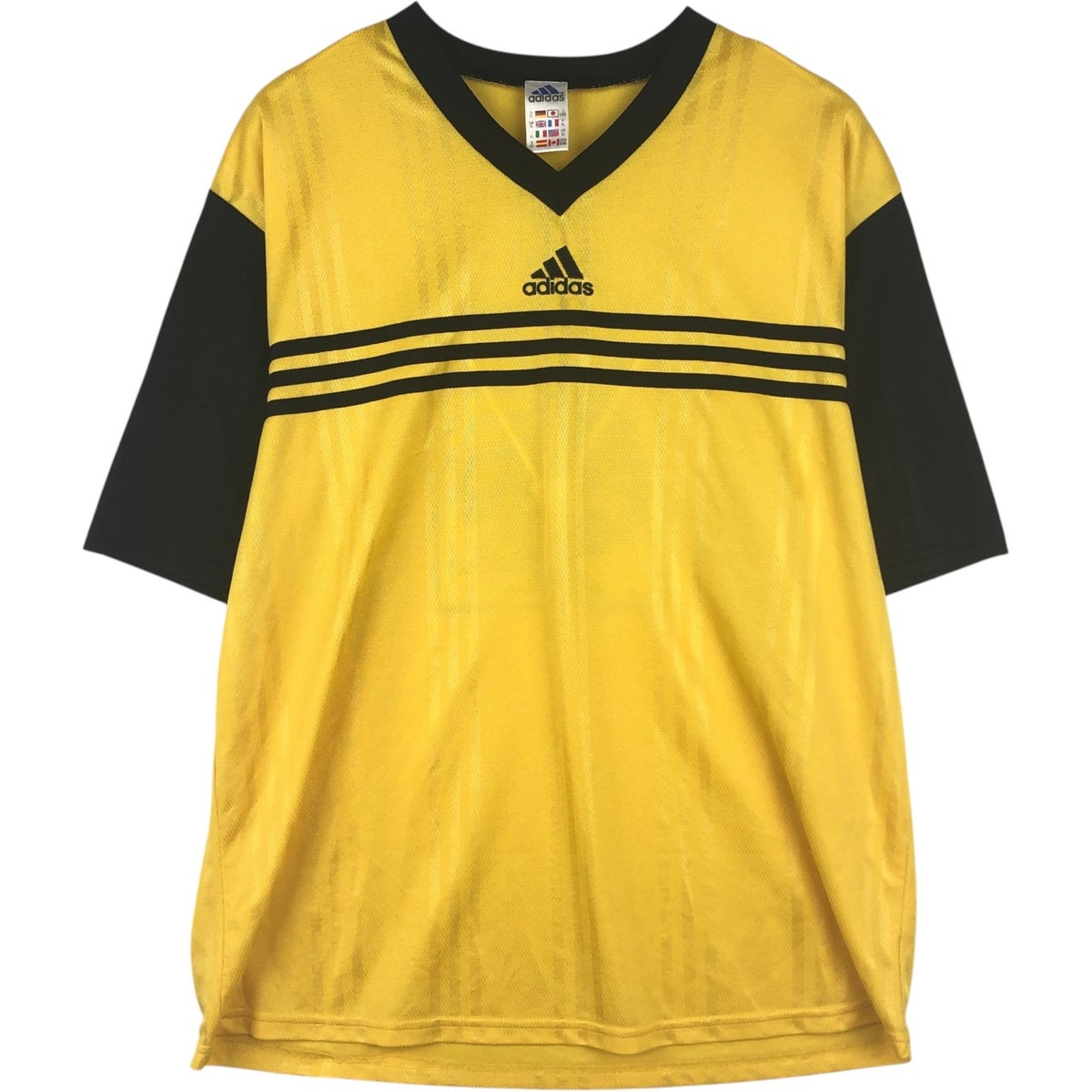 古着 00年代 アディダス adidas CLIMA COOL Vネック サッカー
