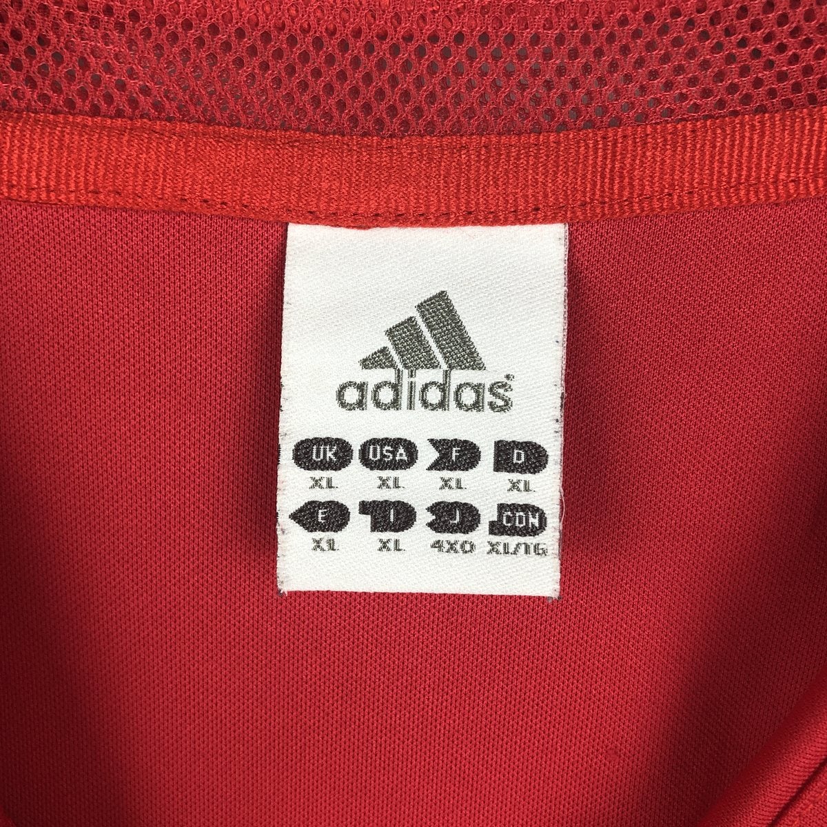 古着 アディダス adidas スペイン代表 Vネック メッシュ サッカー
