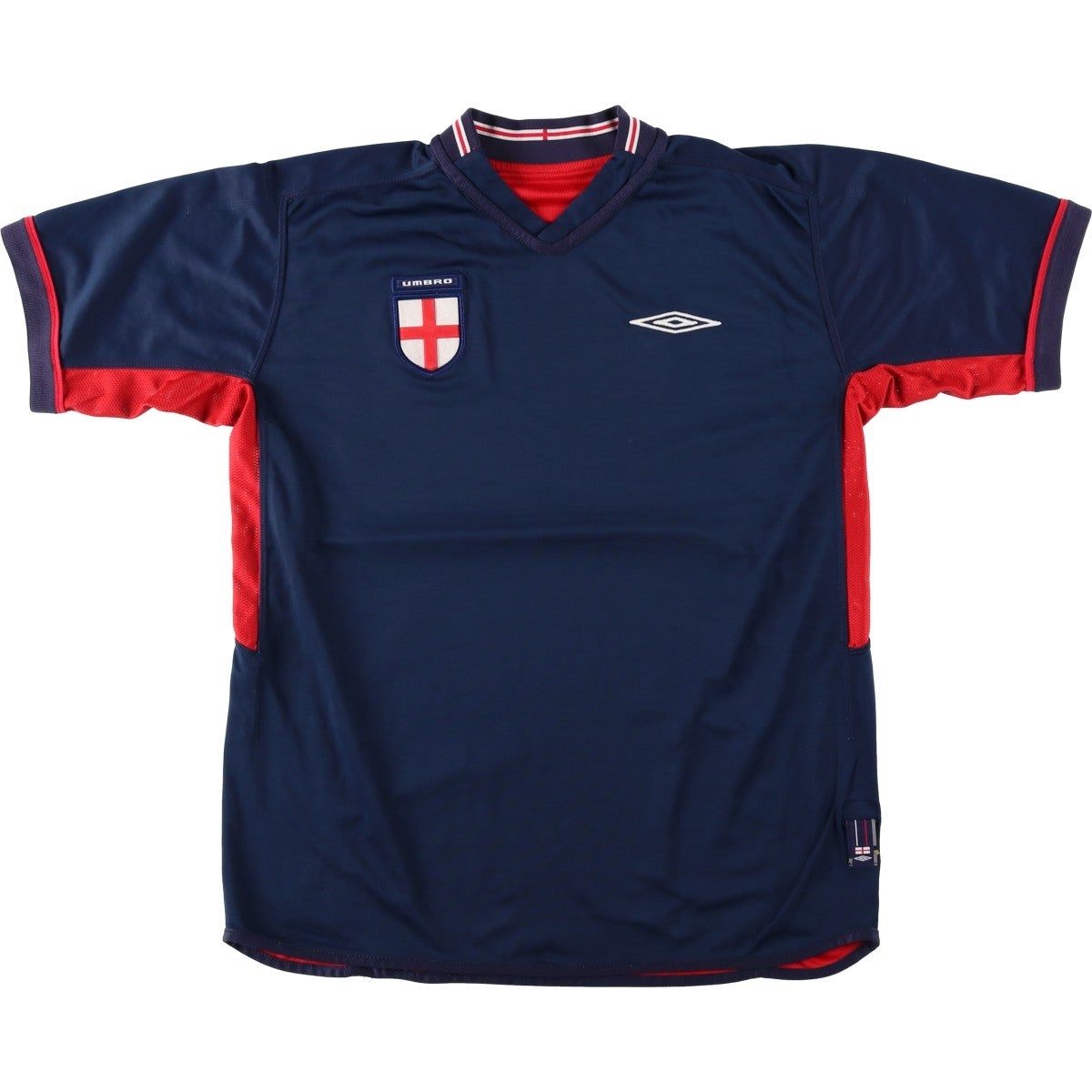 古着 サッカー ゲームシャツ イングランド代表 リバーシブル ＃6 ヴィンテージ 古着 アンブロ UMBRO イングランド代表 リバーシブル Vネック サッカー