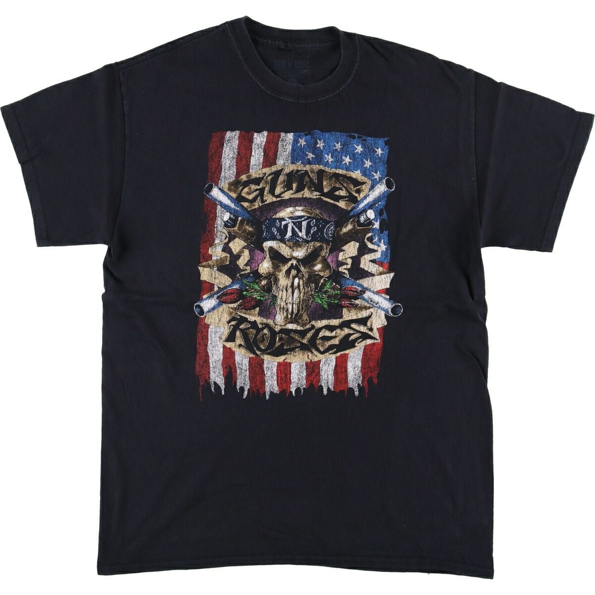 古着 GUNS N ROSES ガンズアンドローゼズ ドクロ柄 スカル柄 バンドT
