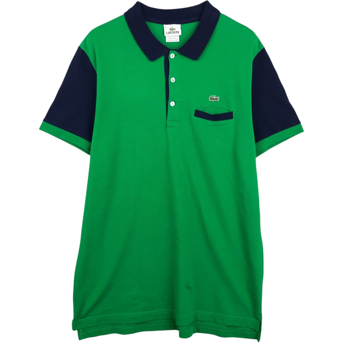 古着 ラコステ LACOSTE フランス企画 コットンニットハーフジップ