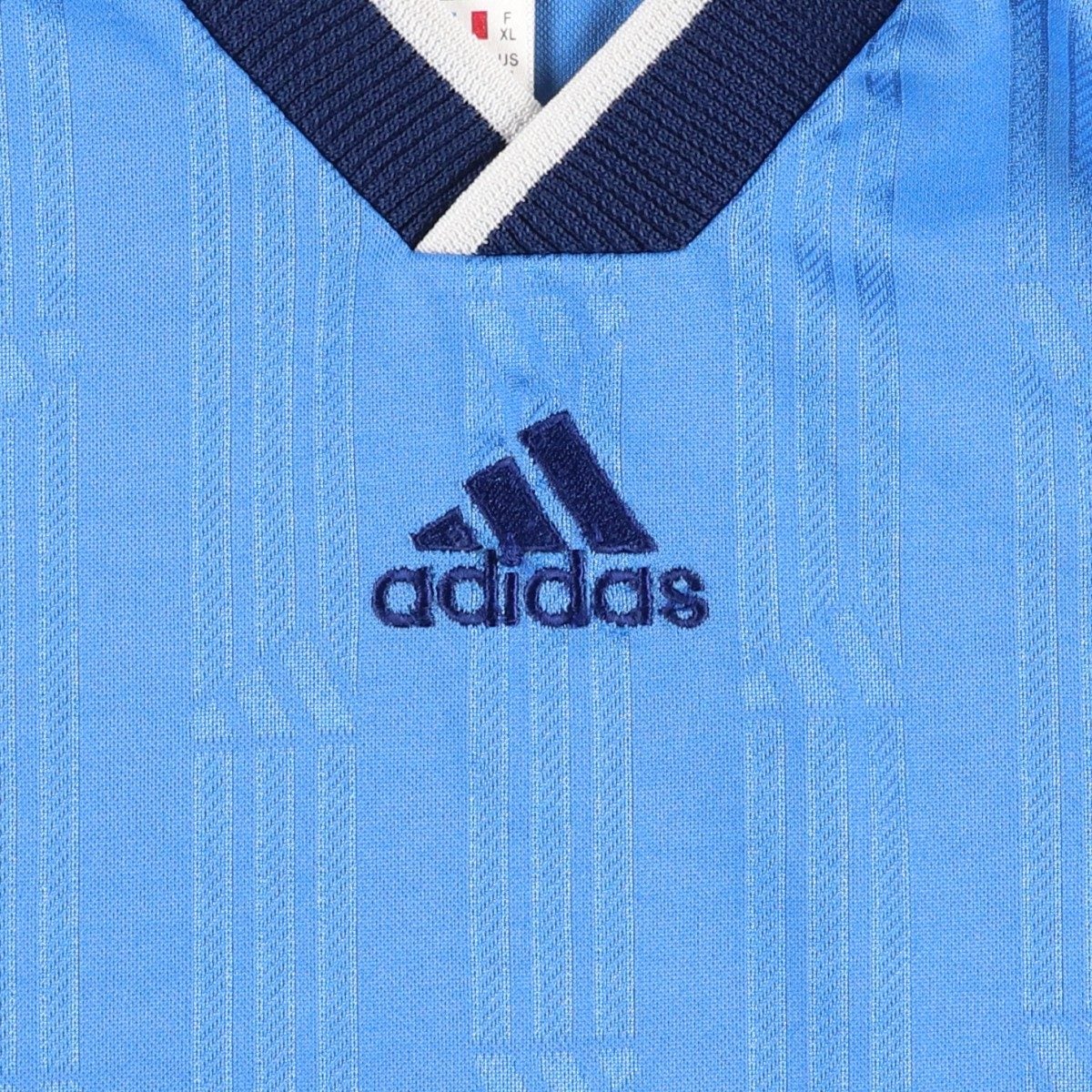 古着 90～00年代 アディダス adidas ストライプ柄 総柄 Vネック