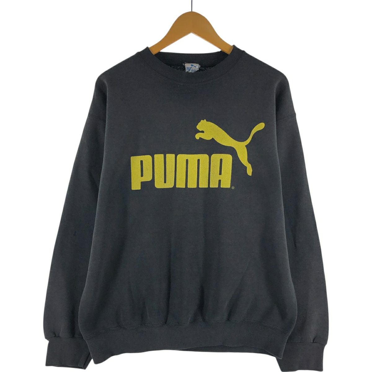 古着 80年代 プーマ PUMA ロゴスウェットシャツ トレーナー メンズL