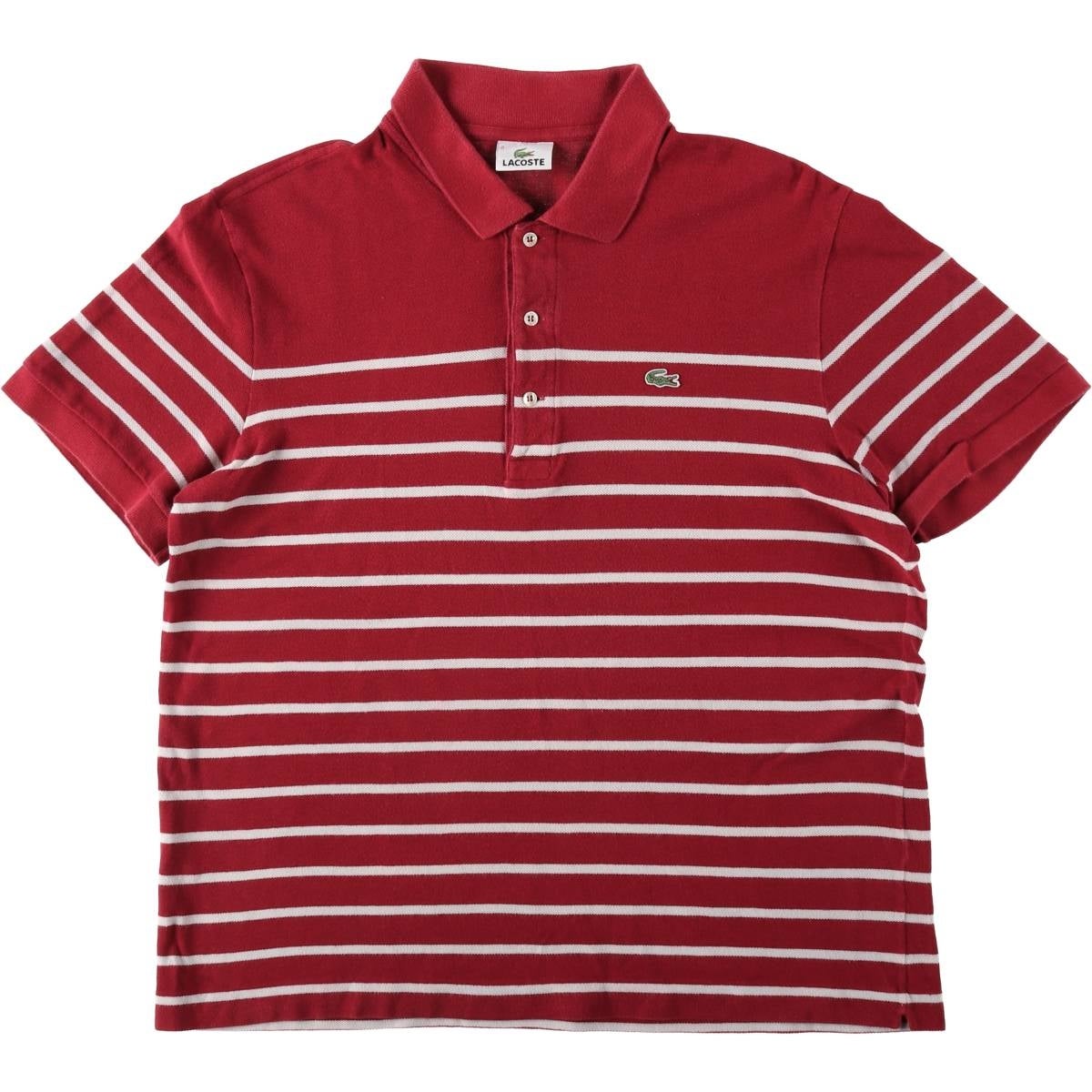 古着 ラコステ LACOSTE SPORT マルチボーダー アクリル×コットンニット