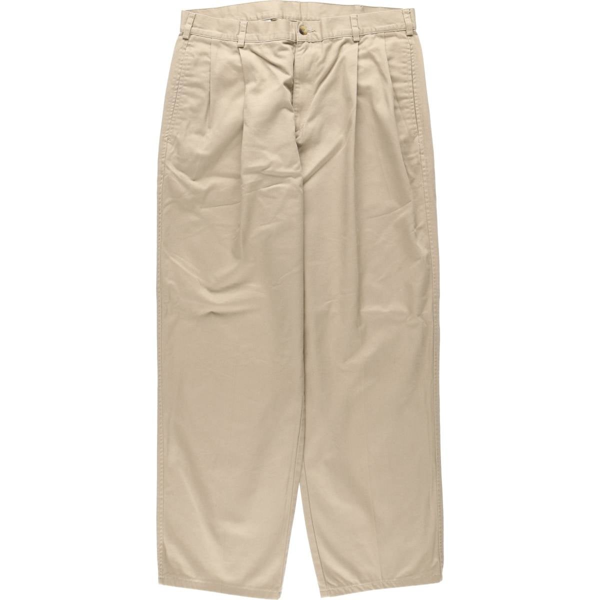 古着 80～90年代 ランズエンド LANDS END ツータック ウールパンツ