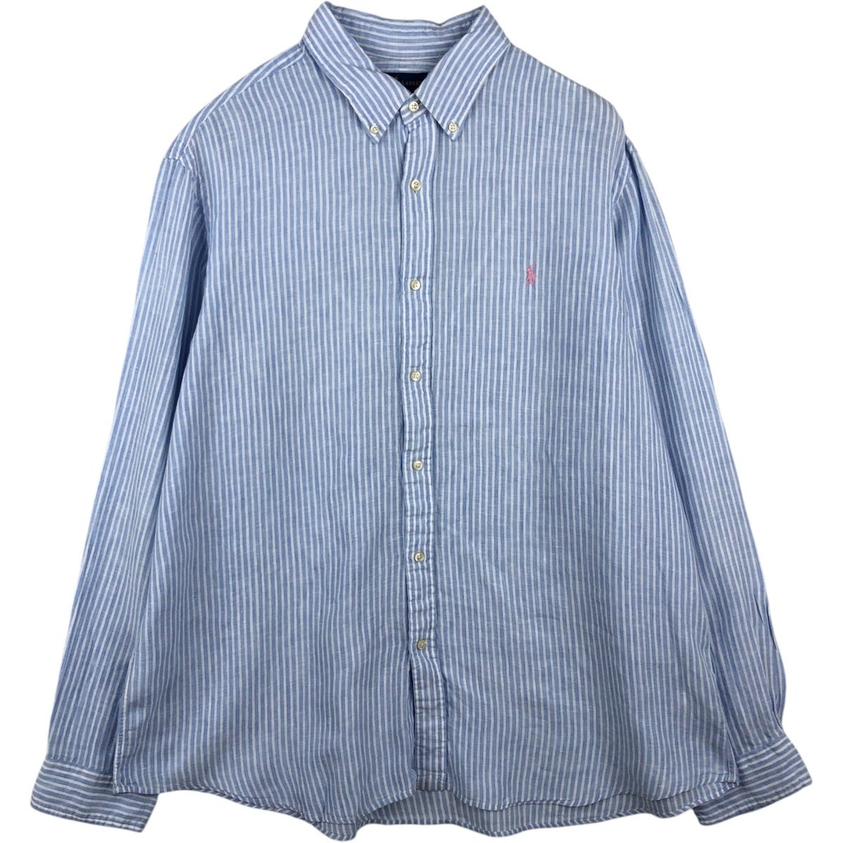 古着 ラルフローレン Ralph Lauren CLASSIC FIT 長袖 リネン ボタン
