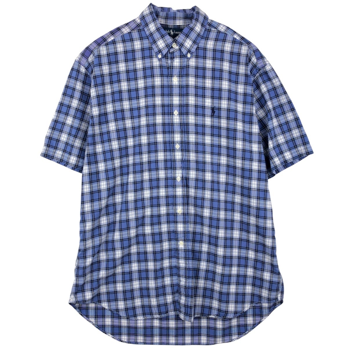 古着 ラルフローレン Ralph Lauren BLAKE パッチワーク 半袖 ボタン