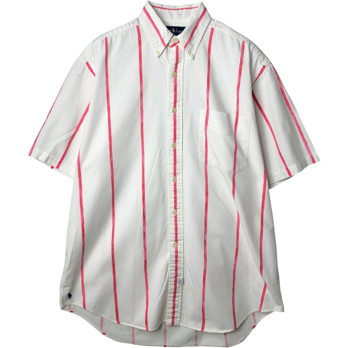 古着 ラルフローレン Ralph Lauren ボタンダウン 半袖 シャンブレー
