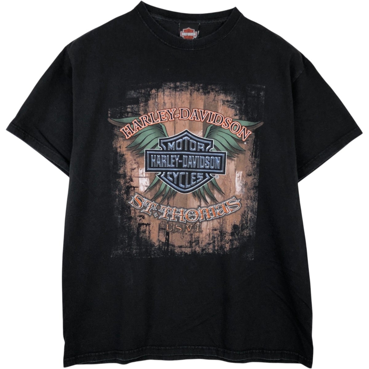 古着 ハーレーダビッドソン Harley-Davidson ドクロ柄 スカル柄 スカル