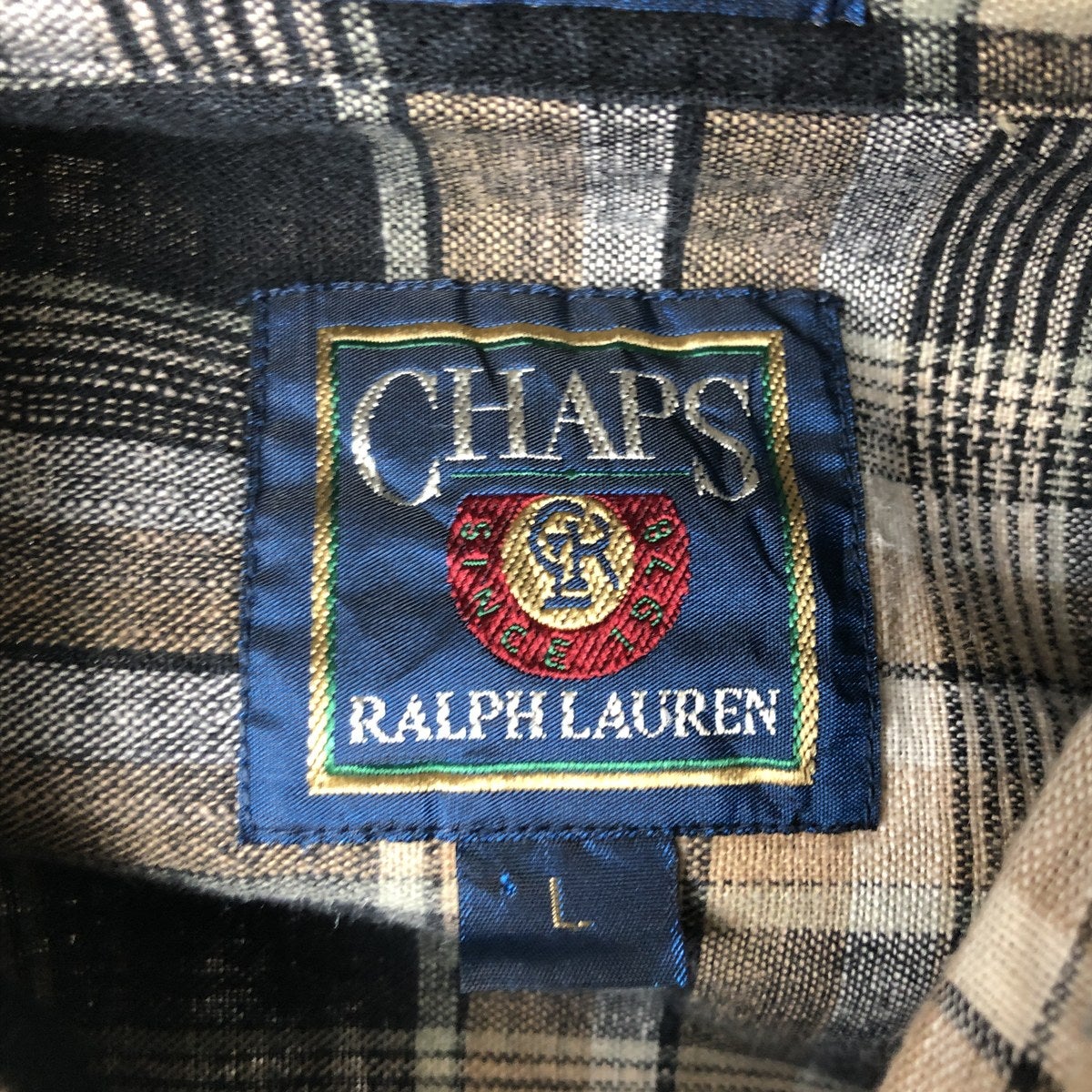 古着 80年代 ラルフローレン Ralph Lauren CHAPS チャップス チェック