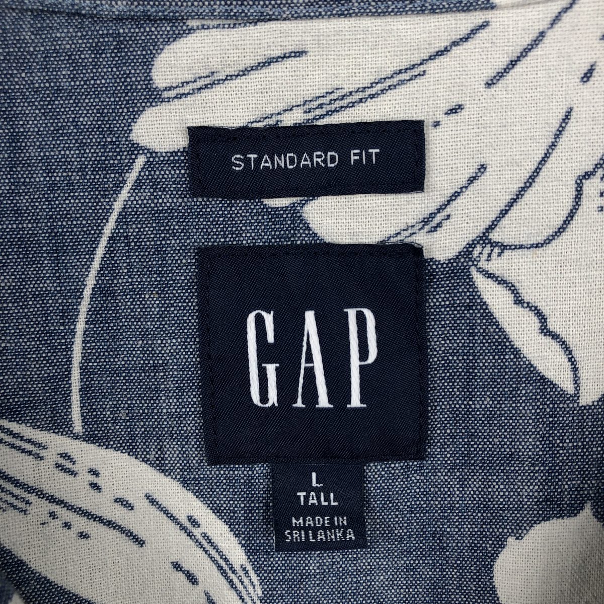 古着 00年代 ギャップ GAP 総柄 花柄 オープンカラー ハワイアンアロハ