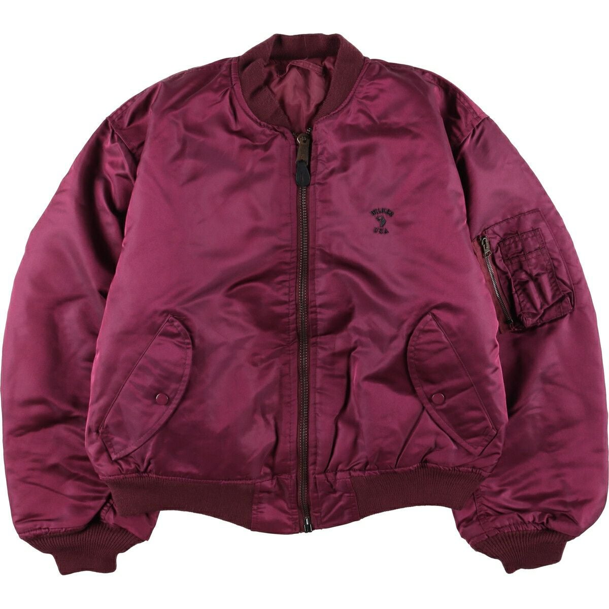 古着 民間品 WILKER INDUSTRIES MA-1タイプ 中綿入り ミリタリー