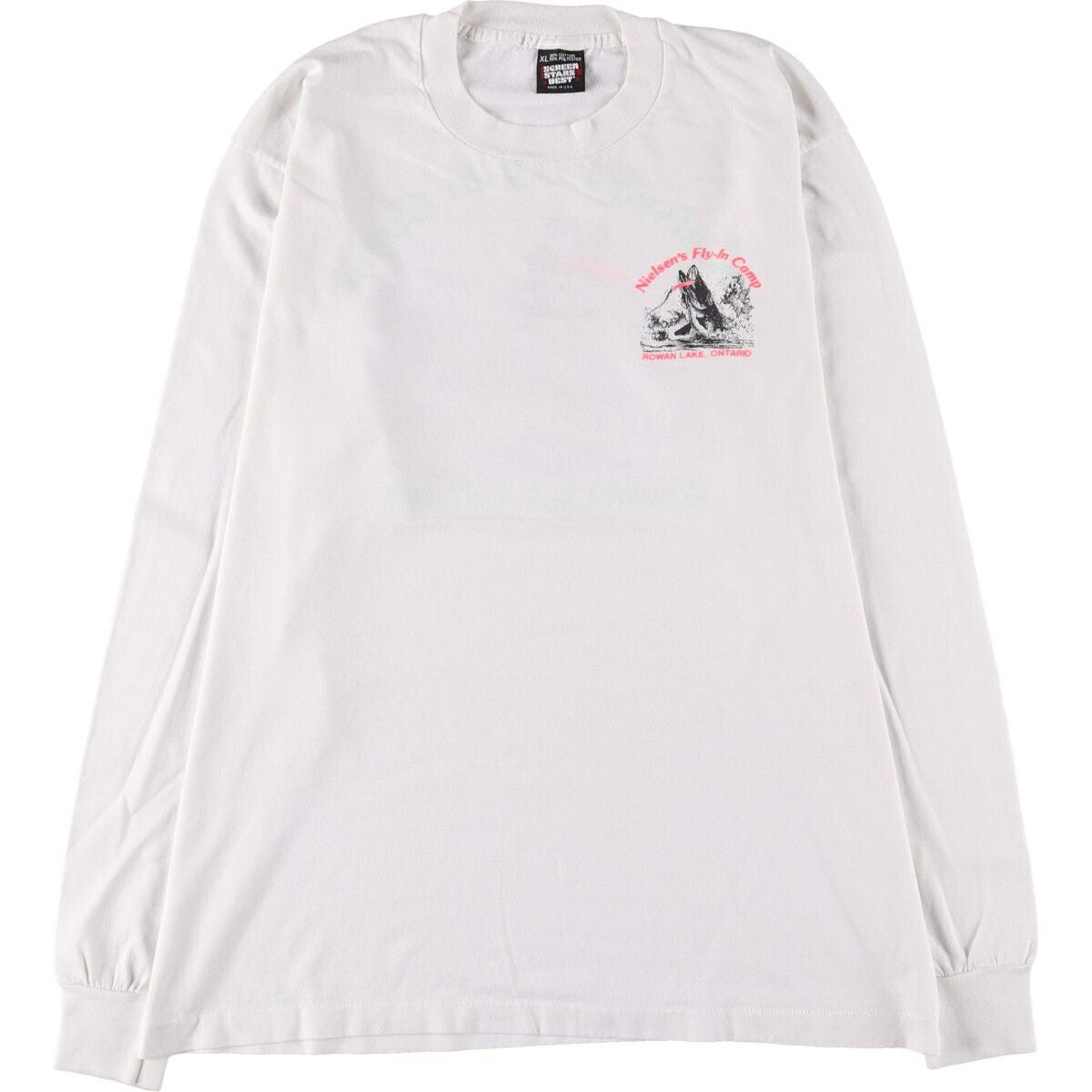 古着 スクリーンスターズ SCREEN STARS 魚柄 ロングTシャツ ロンT USA