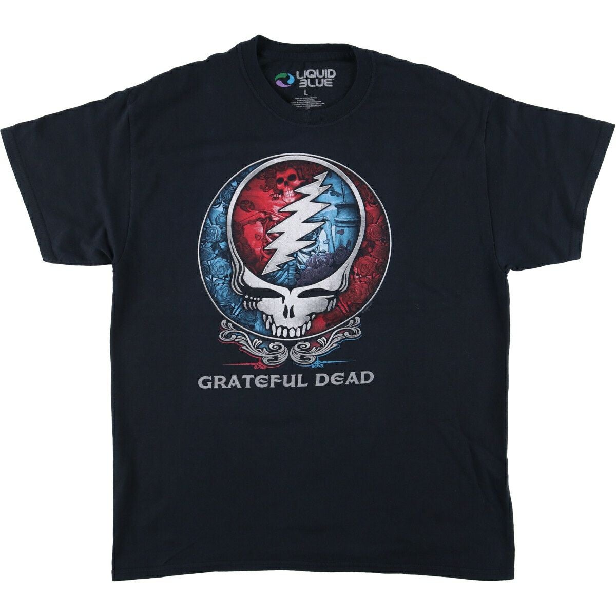 古着 ~00年代 LIQUID BLUE GRATEFUL DEAD グレイトフルデッド バンド スウェットプルオーバーパーカー レディースL相当/eaa635533 古着 ~00年代 LIQUID BLUE GRATEFUL DEAD グレイトフルデッド バンド