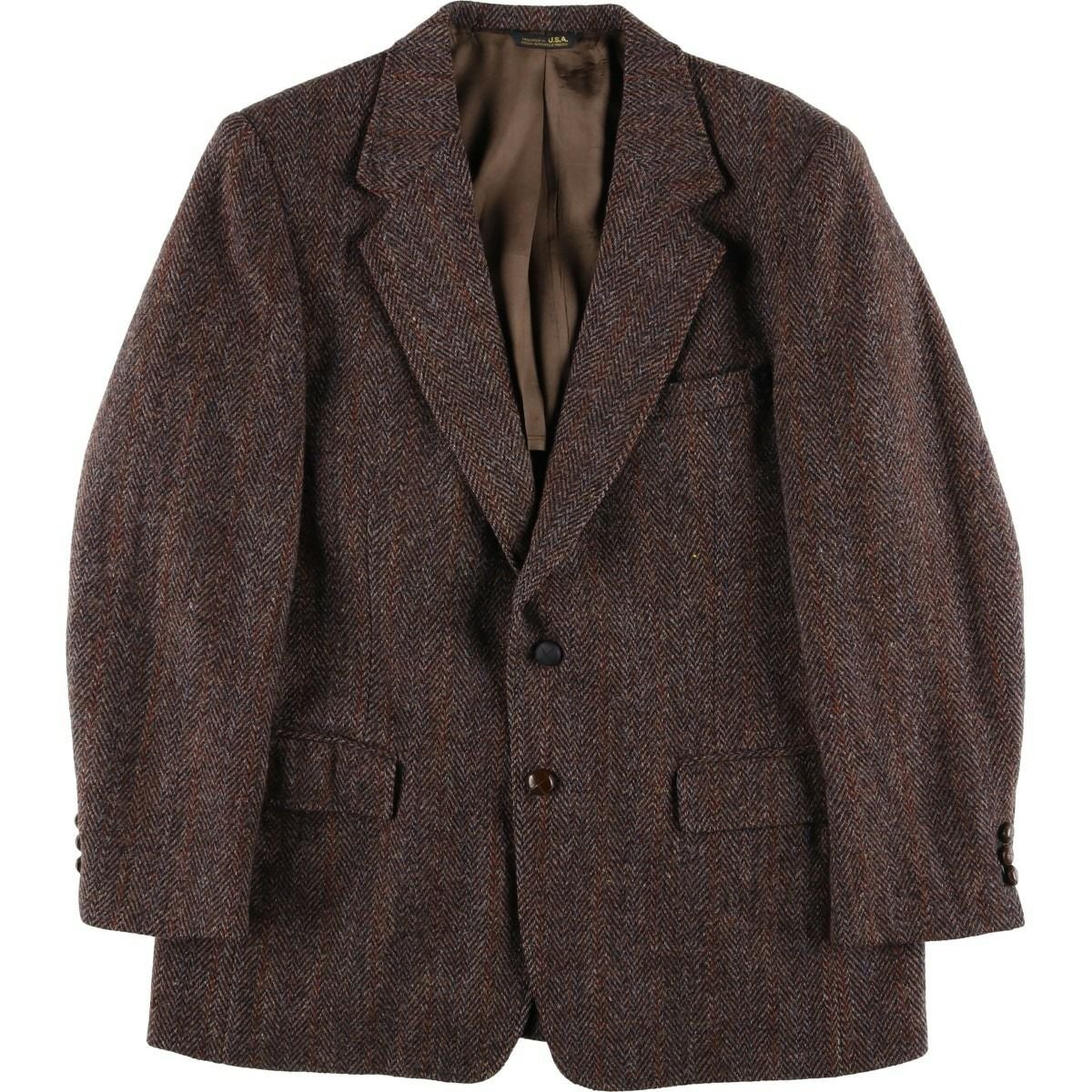 古着 70年代 Harris Tweed ハリスツイード ウールロングコート
