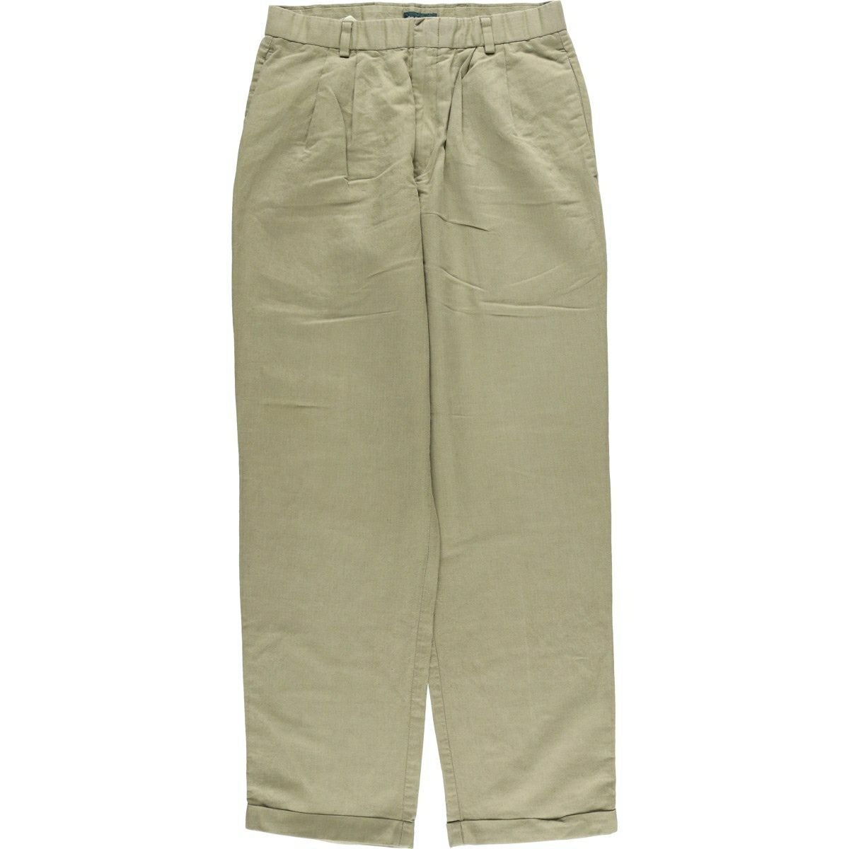 古着 ドッカーズ DOCKERS PREMIUM ツータック コットン×リネンパンツ