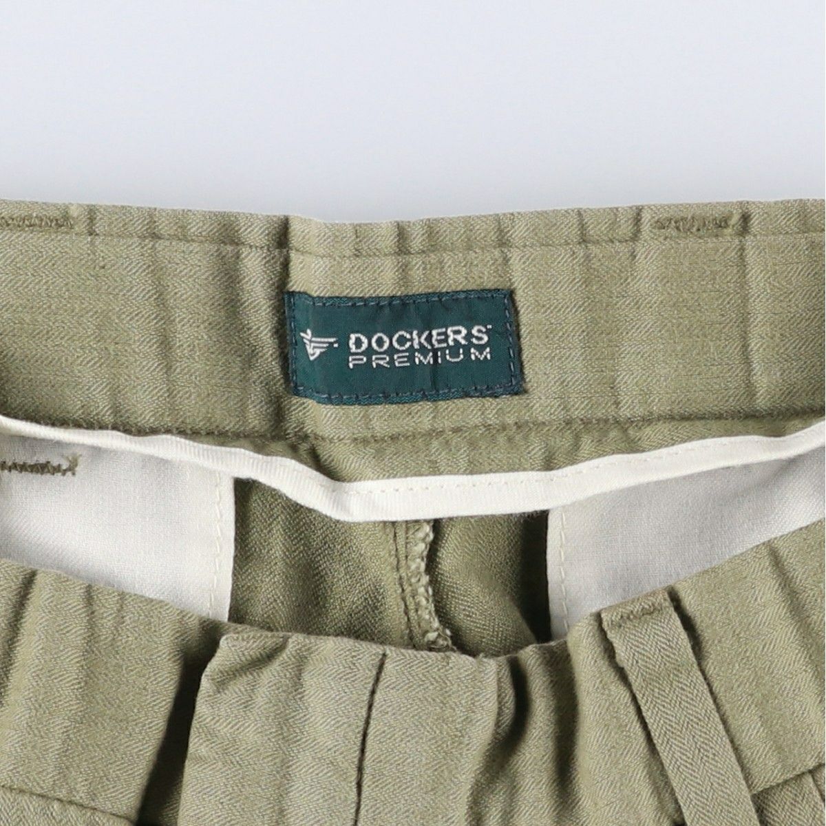 古着 ドッカーズ DOCKERS PREMIUM ツータック コットン×リネンパンツ