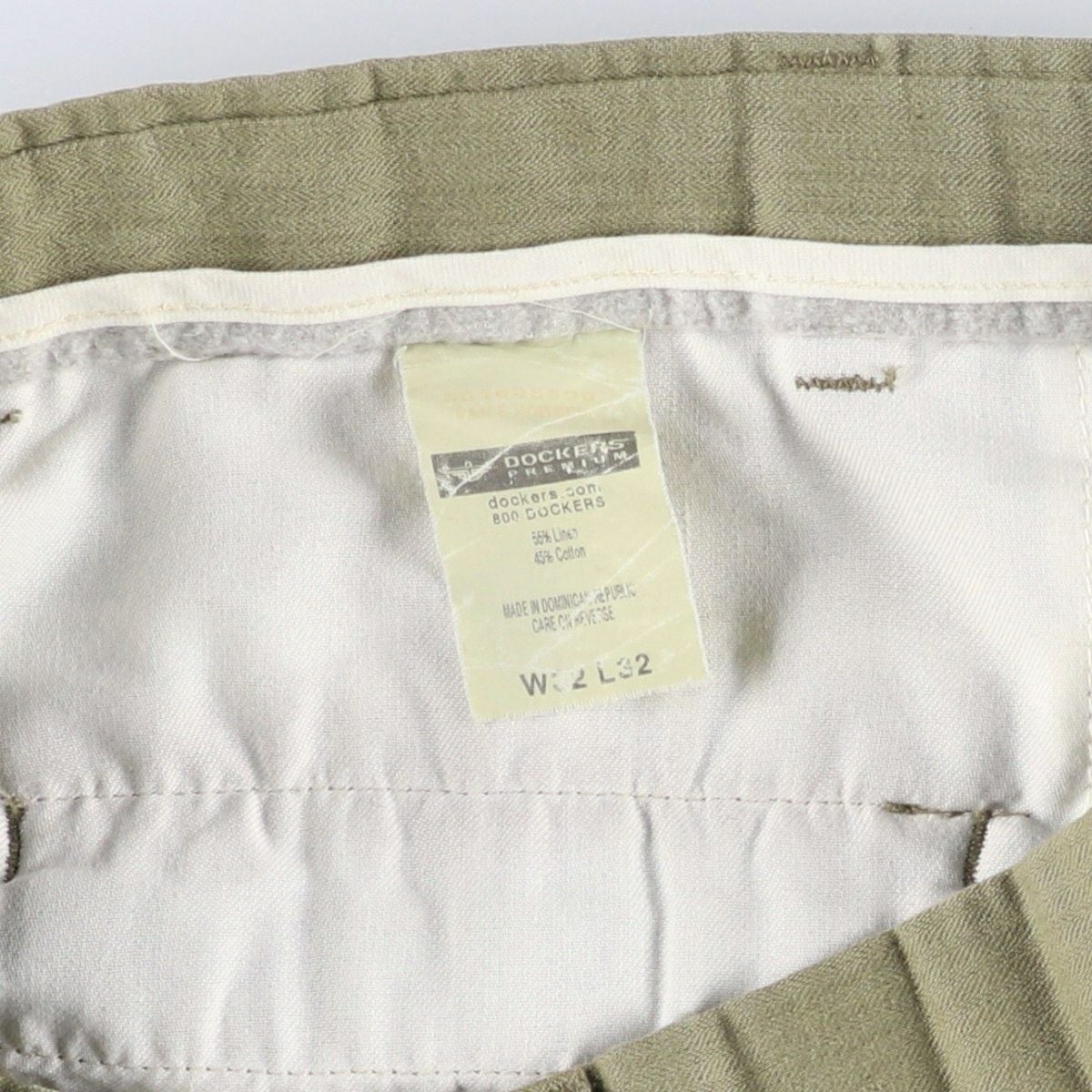 古着 ドッカーズ DOCKERS PREMIUM ツータック コットン×リネンパンツ