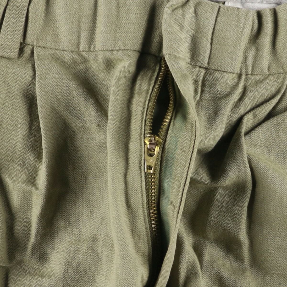 古着 ドッカーズ DOCKERS PREMIUM ツータック コットン×リネンパンツ