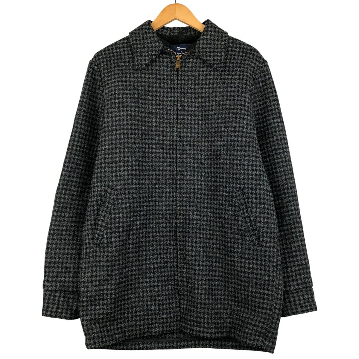 古着 ウールリッチ WOOLRICH 総柄 ウールロングコート USA製 メンズL