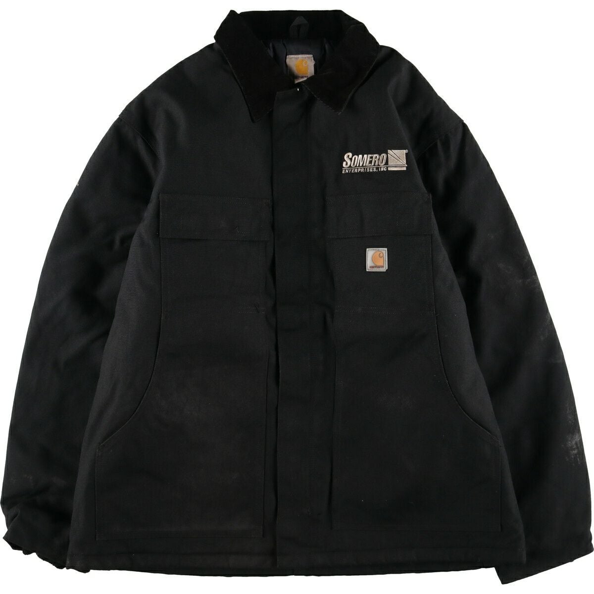 36]カーハート パッチロゴ フルジップ トラディッショナルコートジャケット古着 古着 カーハート Carhartt トラディショナルコート ダック 中綿