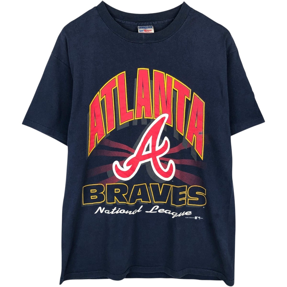 古着 90年代 ヘインズ Hanes Champknit MLB ATLANTA BRAVES アトランタ