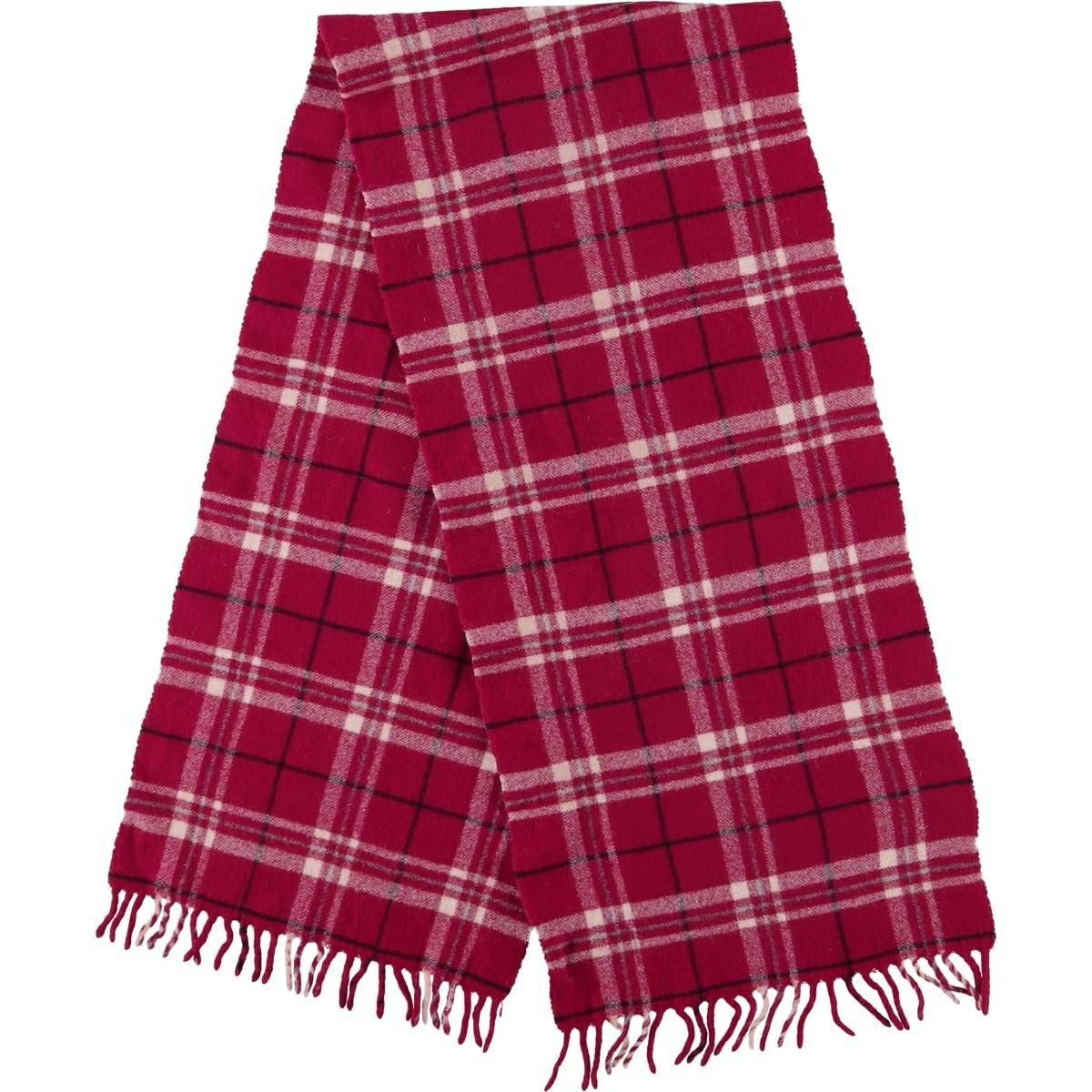 古着 GLEN CREE チェック柄 モヘアマフラー スコットランド製