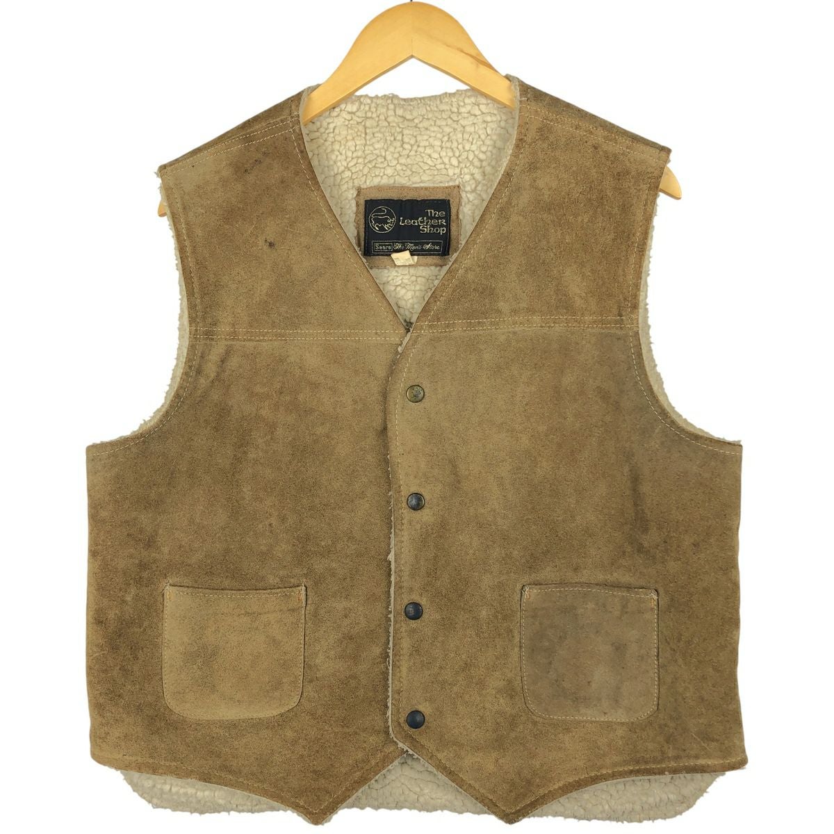 古着 70年代 シアーズ Sears THE LEARHER SHOP スエードレザーベスト