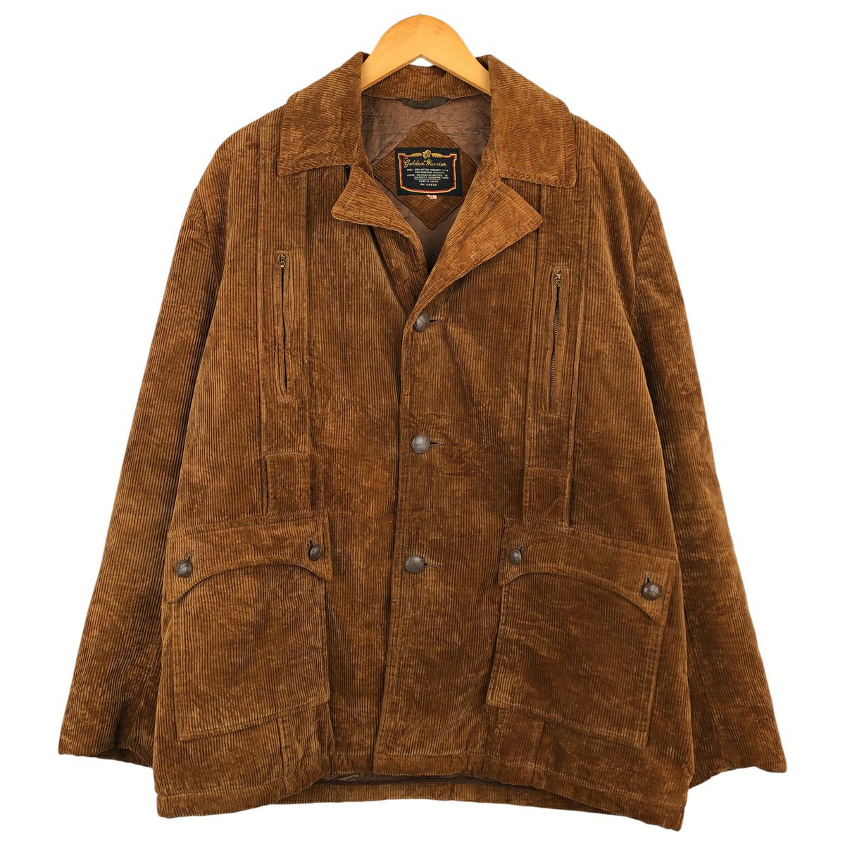 古着 THE Golden Warrior 中綿入り コーデュロイジャケット メンズXL