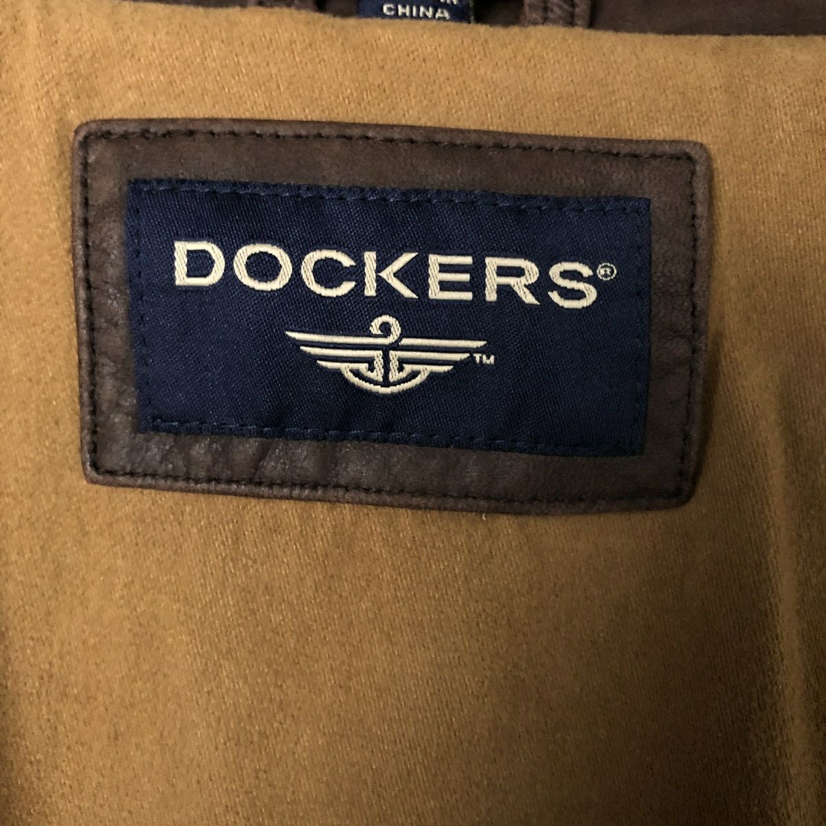 古着 ドッカーズ DOCKERS 中綿入り レザーフライトジャケット メンズXL