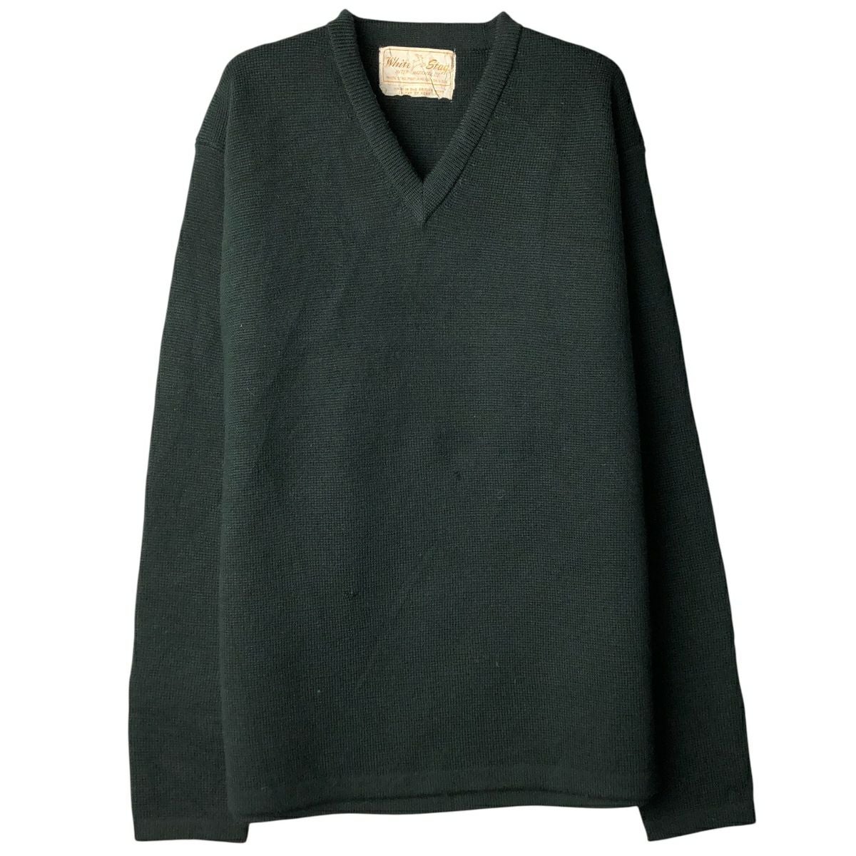 古着 50～60年代 White Stag Vネック ウールニットセーター メンズM