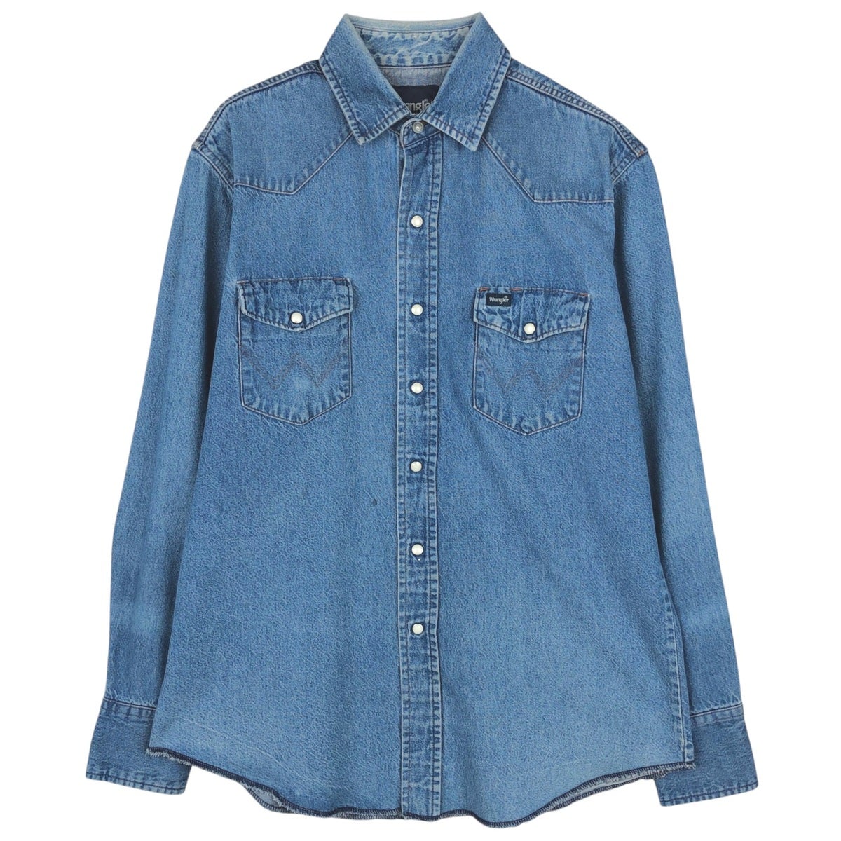 古着 90年代 ラングラー Wrangler 長袖 デニムウエスタンシャツ メンズ