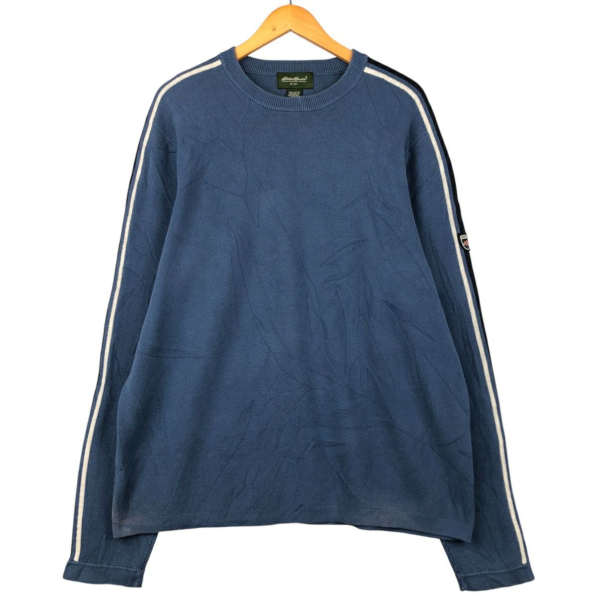 古着 00年代 エディーバウアー Eddie Bauer Vネック コットンニット