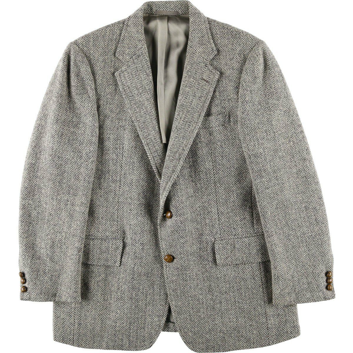 古着 80年代 ハリスツイード Harris Tweed ウールテーラードジャケット