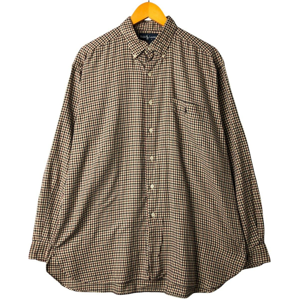 古着 ラルフローレン Ralph Lauren MCMEEL ギンガムチェック 長袖