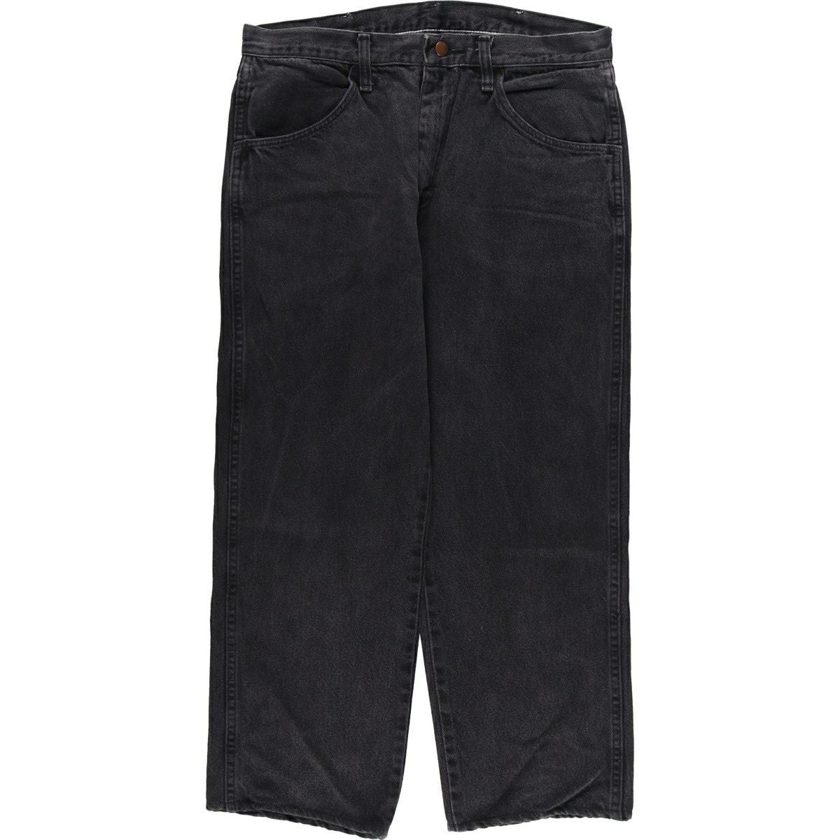 古着 ラスラー RUSTLER ブラックデニム ストレートデニムパンツ メンズw32相当/eaa417274 古着 ラスラー RUSTLER ブラックデニム ストレートデニムパンツ メンズ