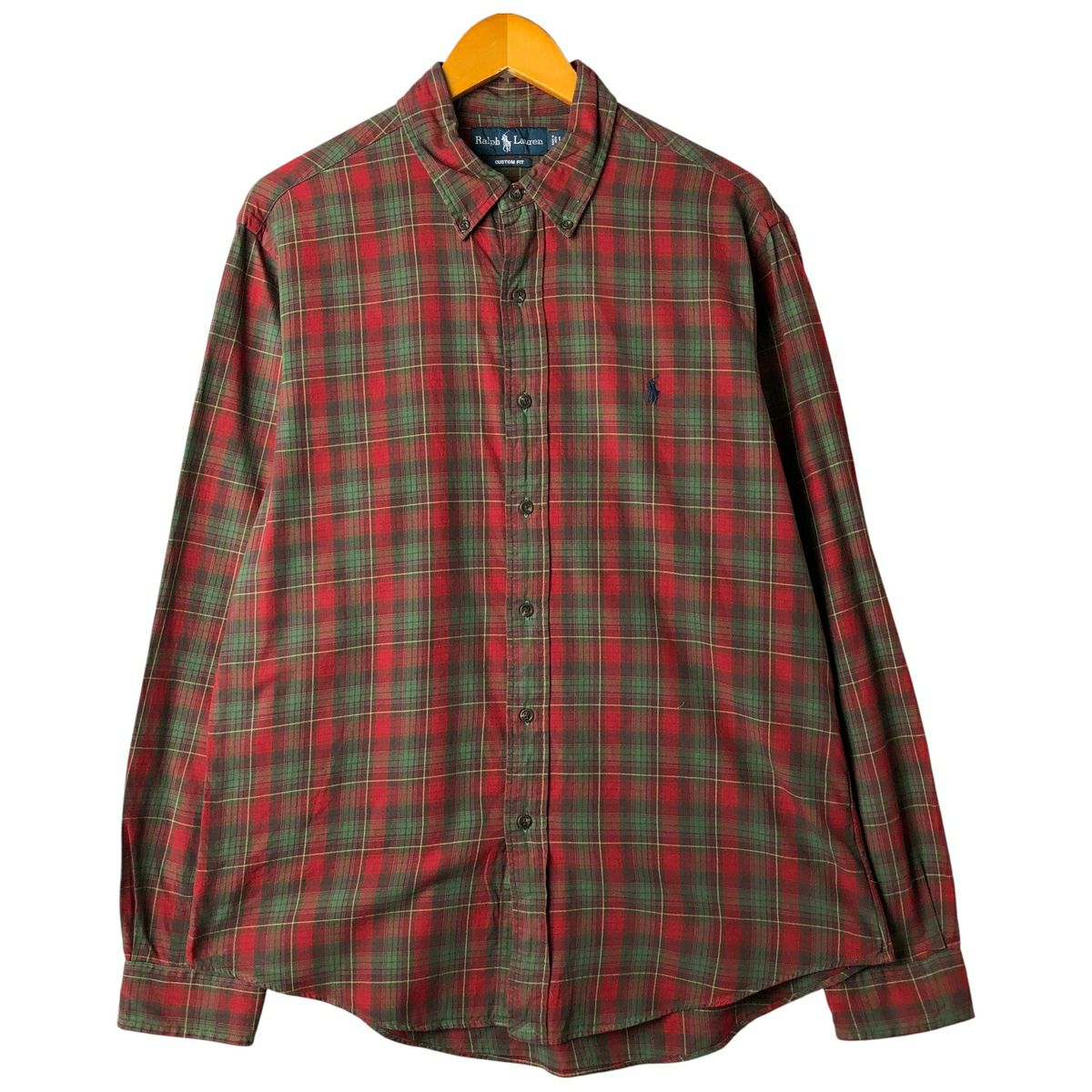 古着 ラルフローレン Ralph Lauren CUSTOM FIT 長袖 ボタンダウン