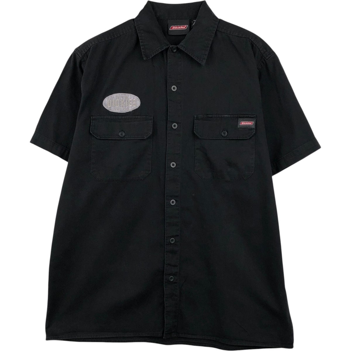 古着 ディッキーズ Dickies 半袖 ワークシャツ ボックスシャツ メンズ