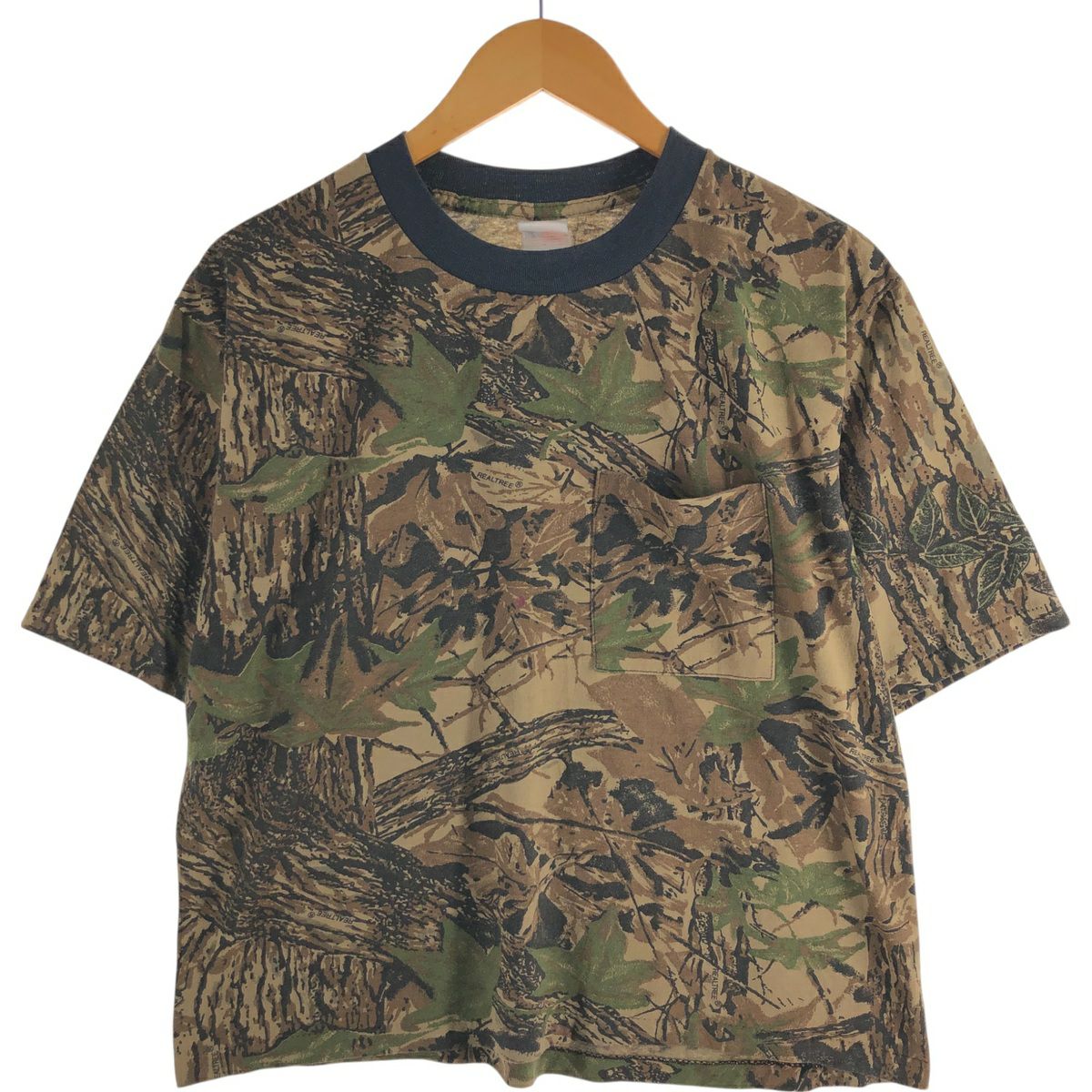 古着 迷彩柄 リアルツリーカモ ロングTシャツ ロンT メンズM相当