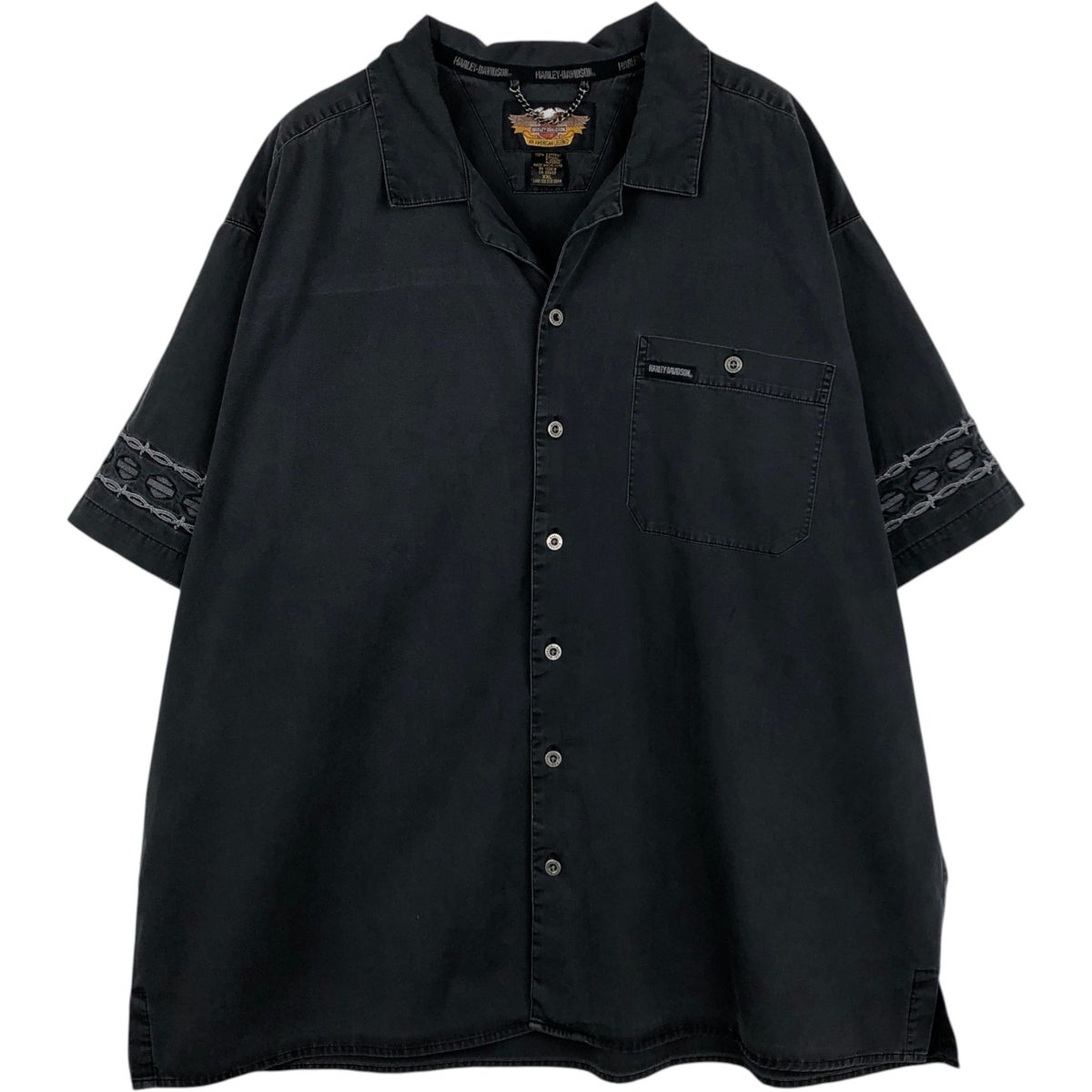 2012年製 Harley-Davidson 半袖ワークシャツ XL 古着 ハーレーダビッドソン Harley-Davidson 半袖 ワークシャツ