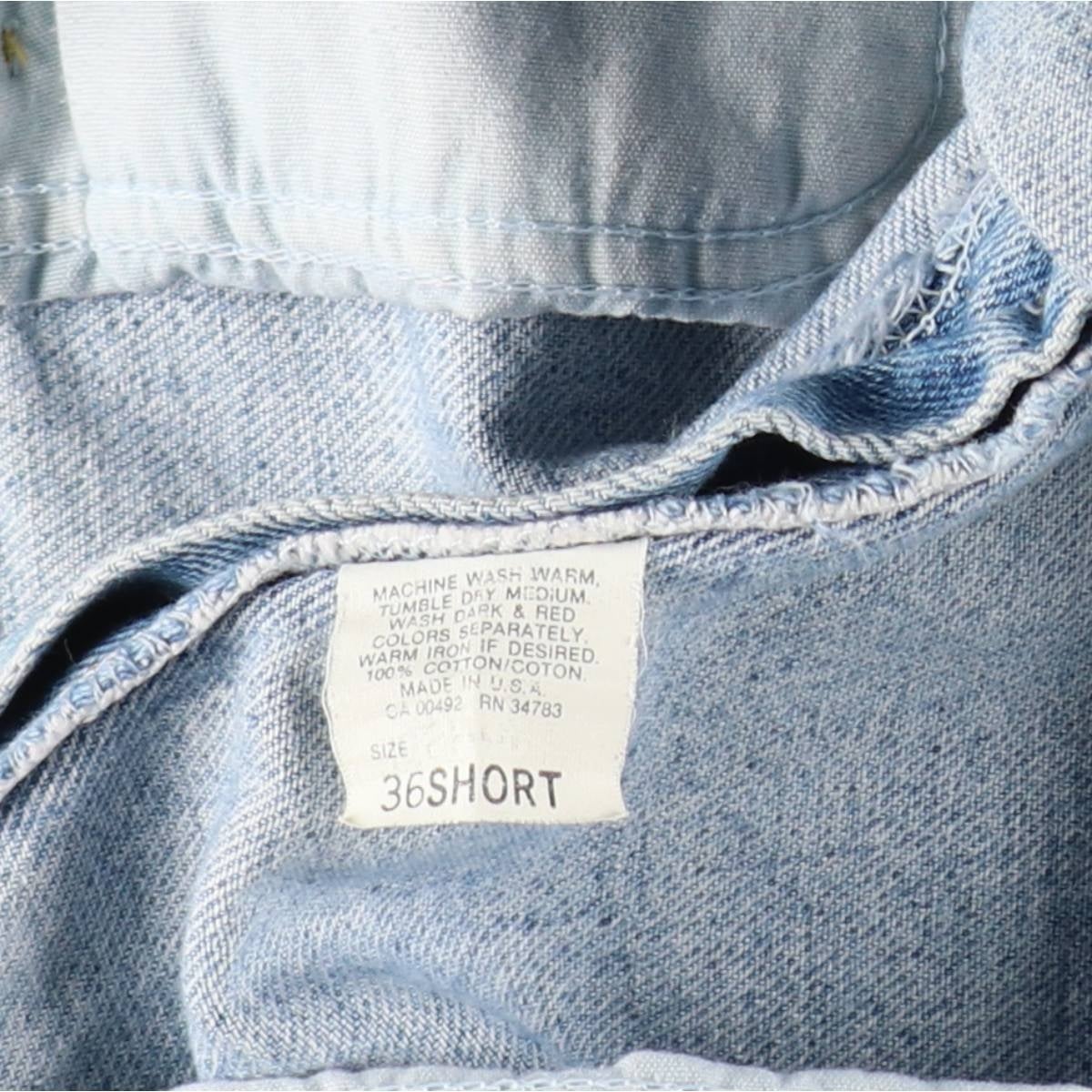 古着 リー Lee デニムショーツ ハーフパンツ ジョーツ USA製 メンズw36