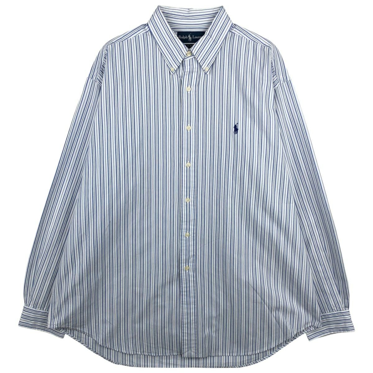 古着 ラルフローレン Ralph Lauren BLAKE 長袖 ボタンダウンストライプ