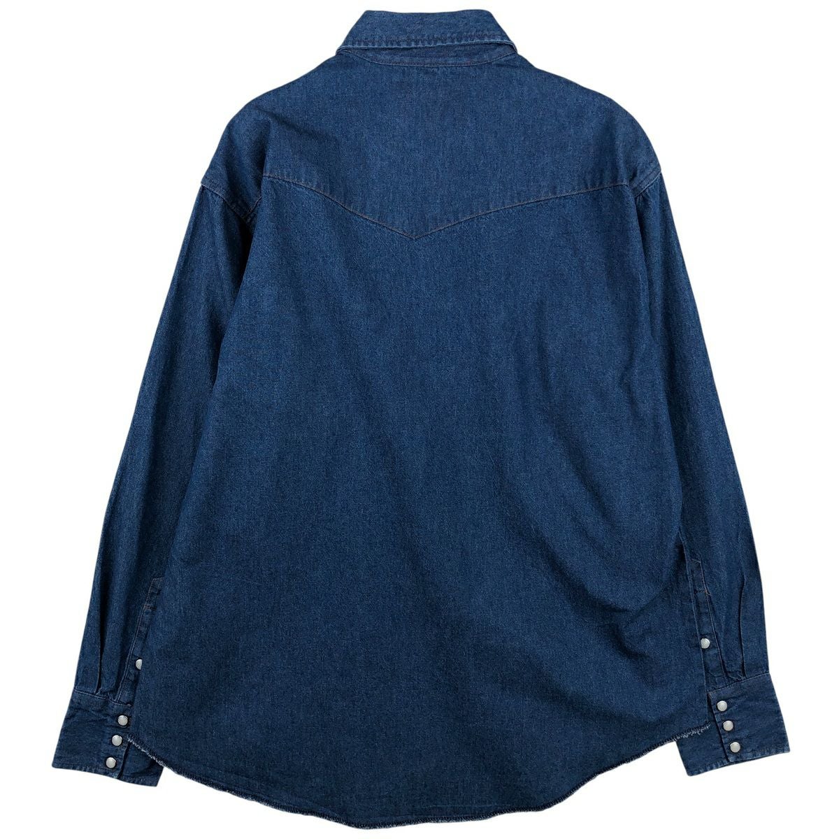 古着 ラングラー Wrangler 長袖 デニム ウエスタンシャツ メンズXL相当